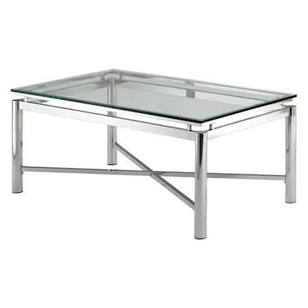 Glass Top Cocktail Table